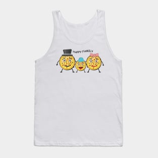 Pizza Family - Funny Illustration Tank Top